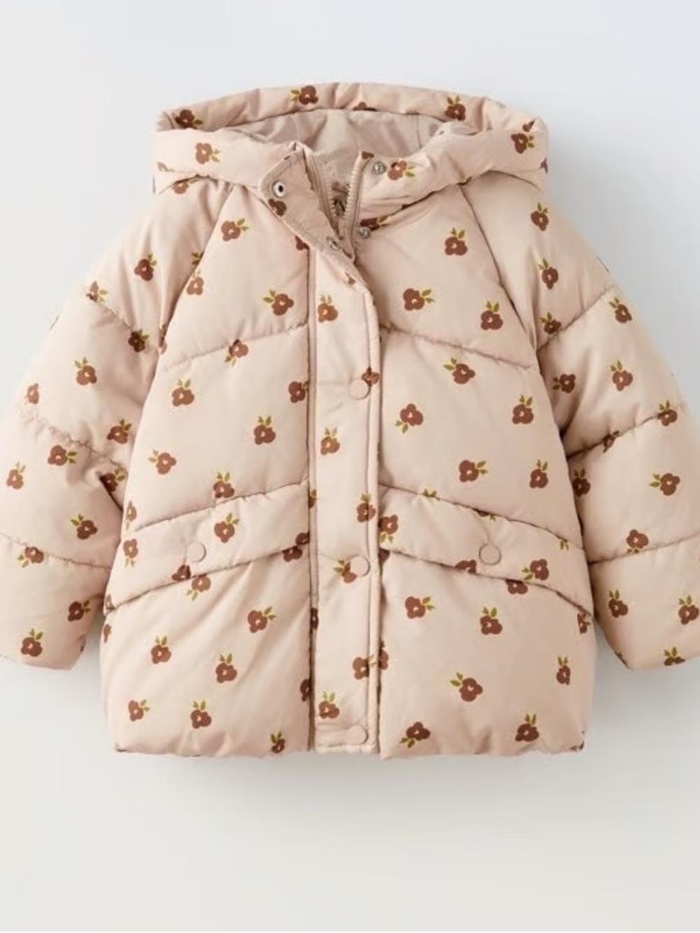 Zara | Jackets & Coats | Zara Kids Floral Quilted Puffer Jacket 4t Warm